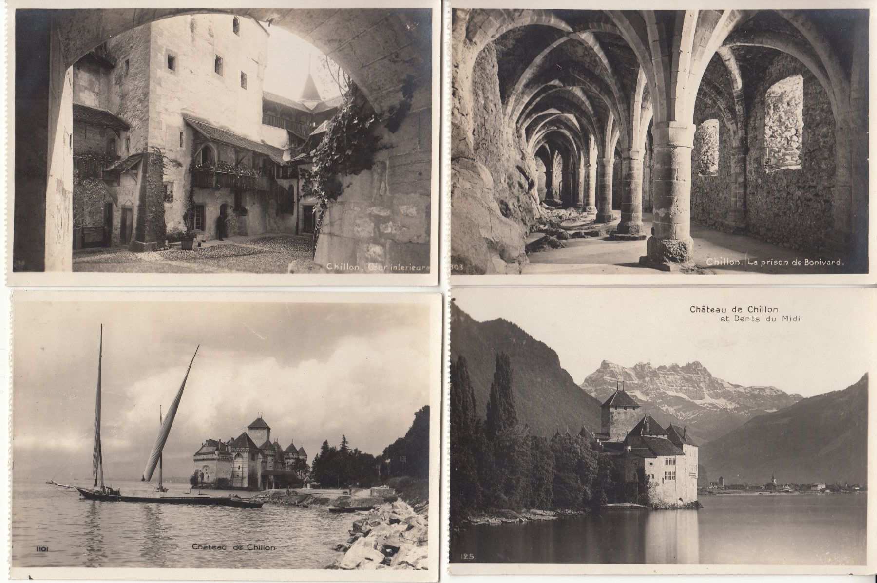 Cartoline postali: Chillon Château, ca. 1930, 11 Karten – Usato da Bürglen TG venduto da StampGraf 2
