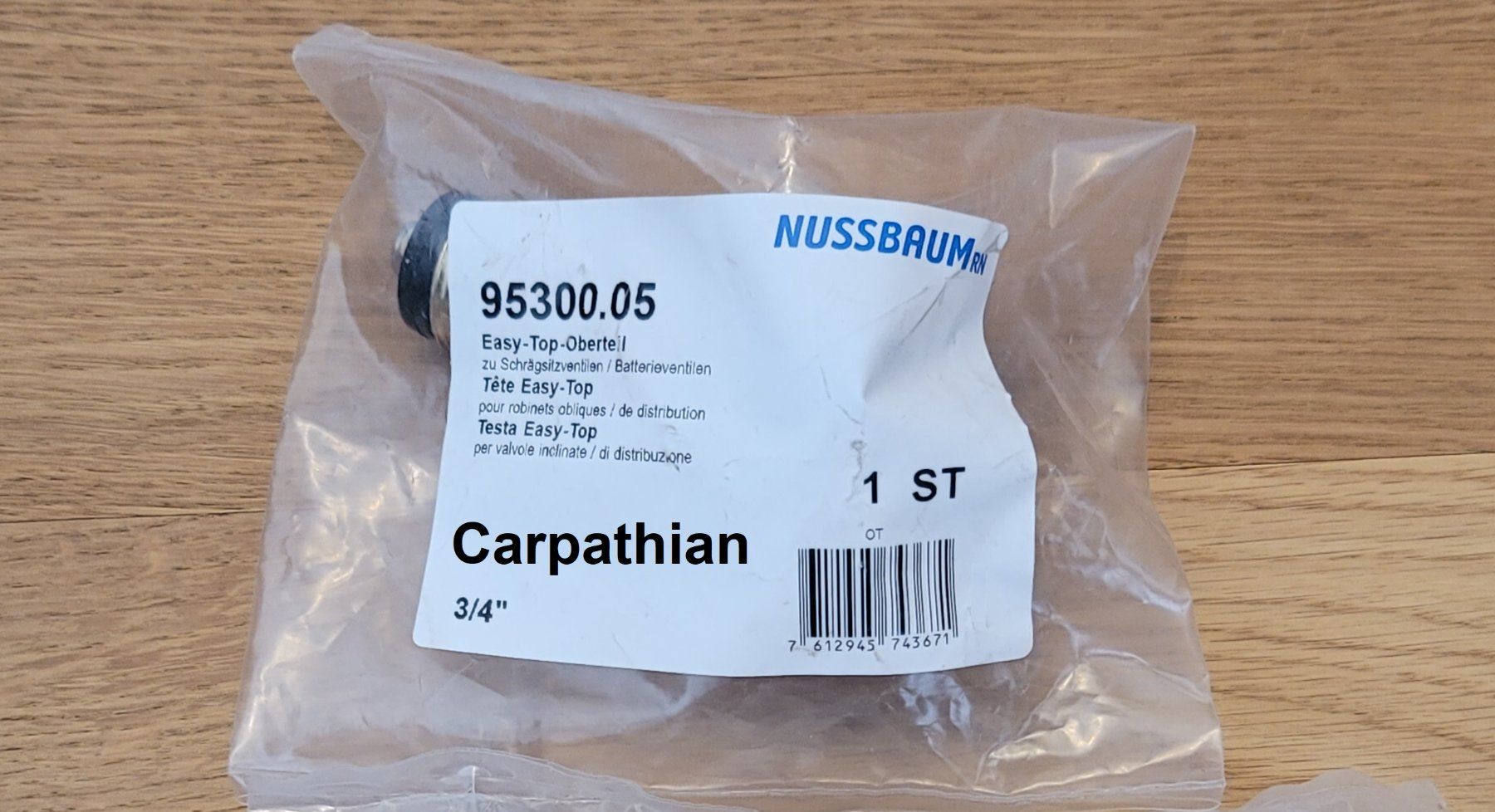 Rubinetteria: Oberteil Schrägsitzventil 3/4" Nussbaum *TOP ANGEBOT* – Nuovo e nell'imballaggio originale da Unterlunkhofen venduto da Carpathian
