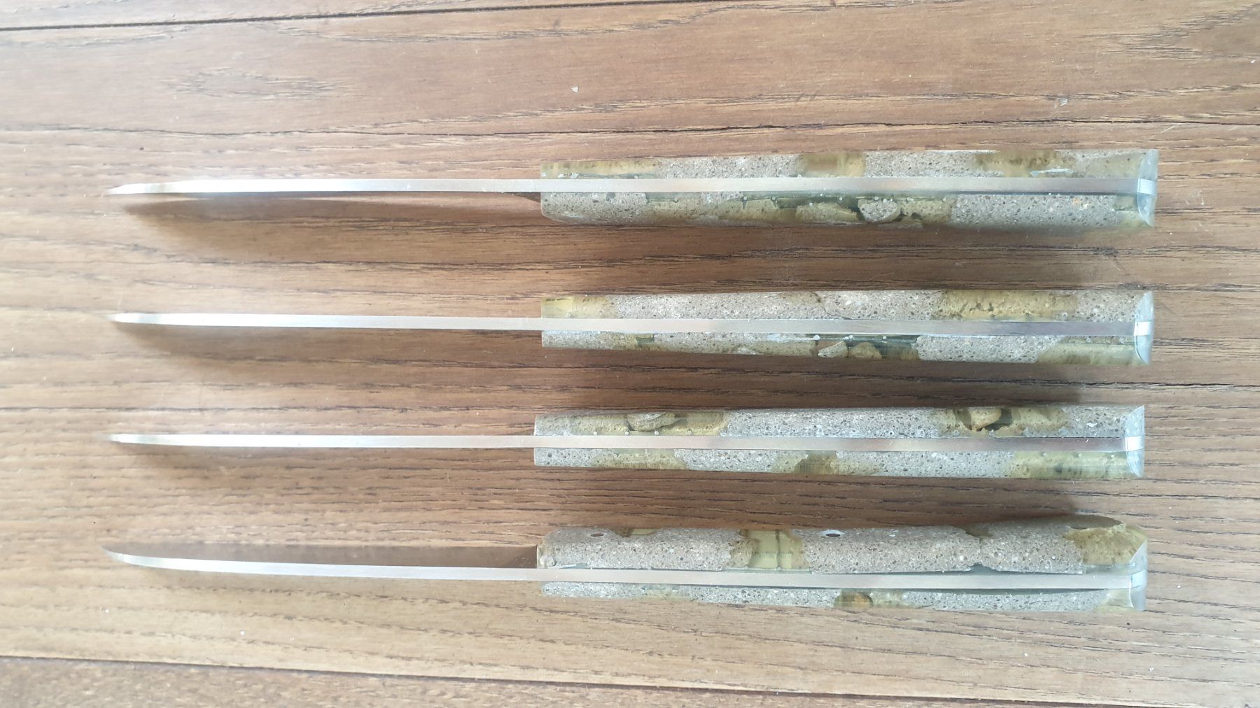 Coltelli: Steakmesser 4er Set Roland Lannier "Concrete" – Nuovo e nell'imballaggio originale da Arboldswil venduto da Patrik-Tschanz 3