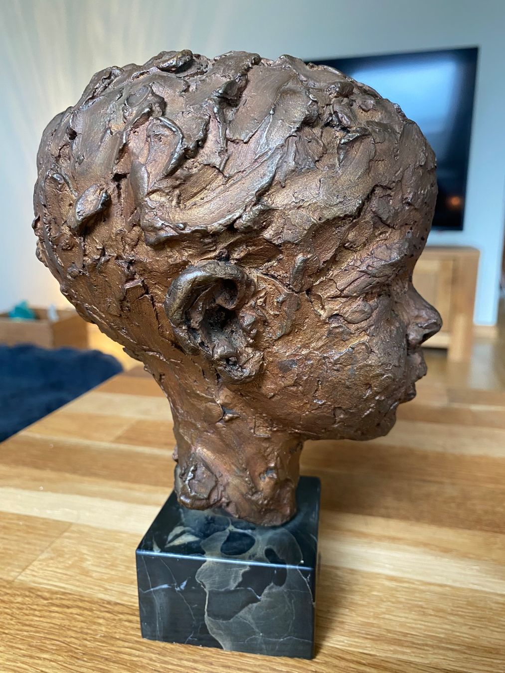 Sculture & Statue: Bronze Skulptur Bubenkopf – Usato da Reinach BL venduto da Nati81 3