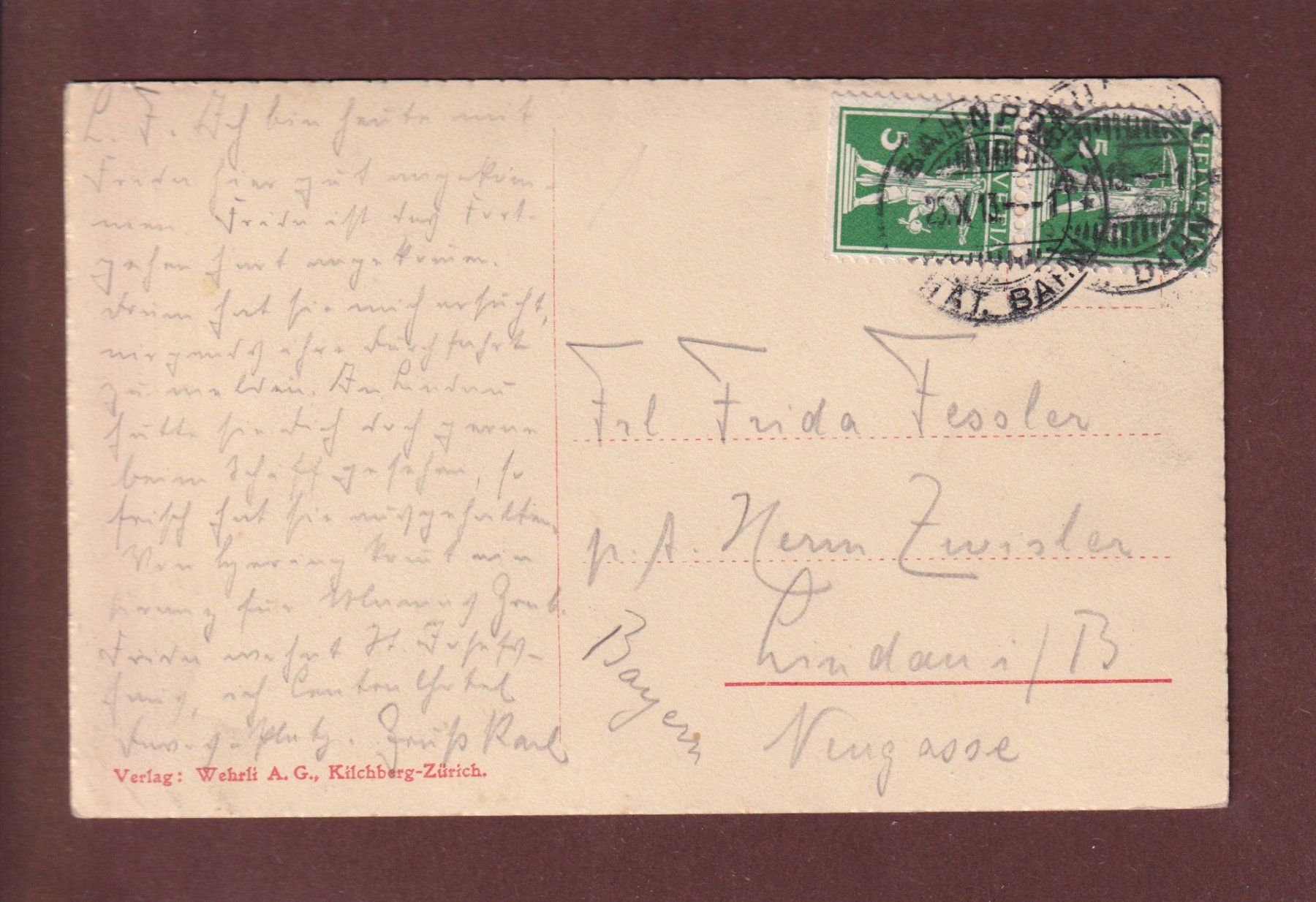 Ansichtskarten: DAVOS - Am Davosersee - 1913 – Gebraucht aus Pully von nicecards 1