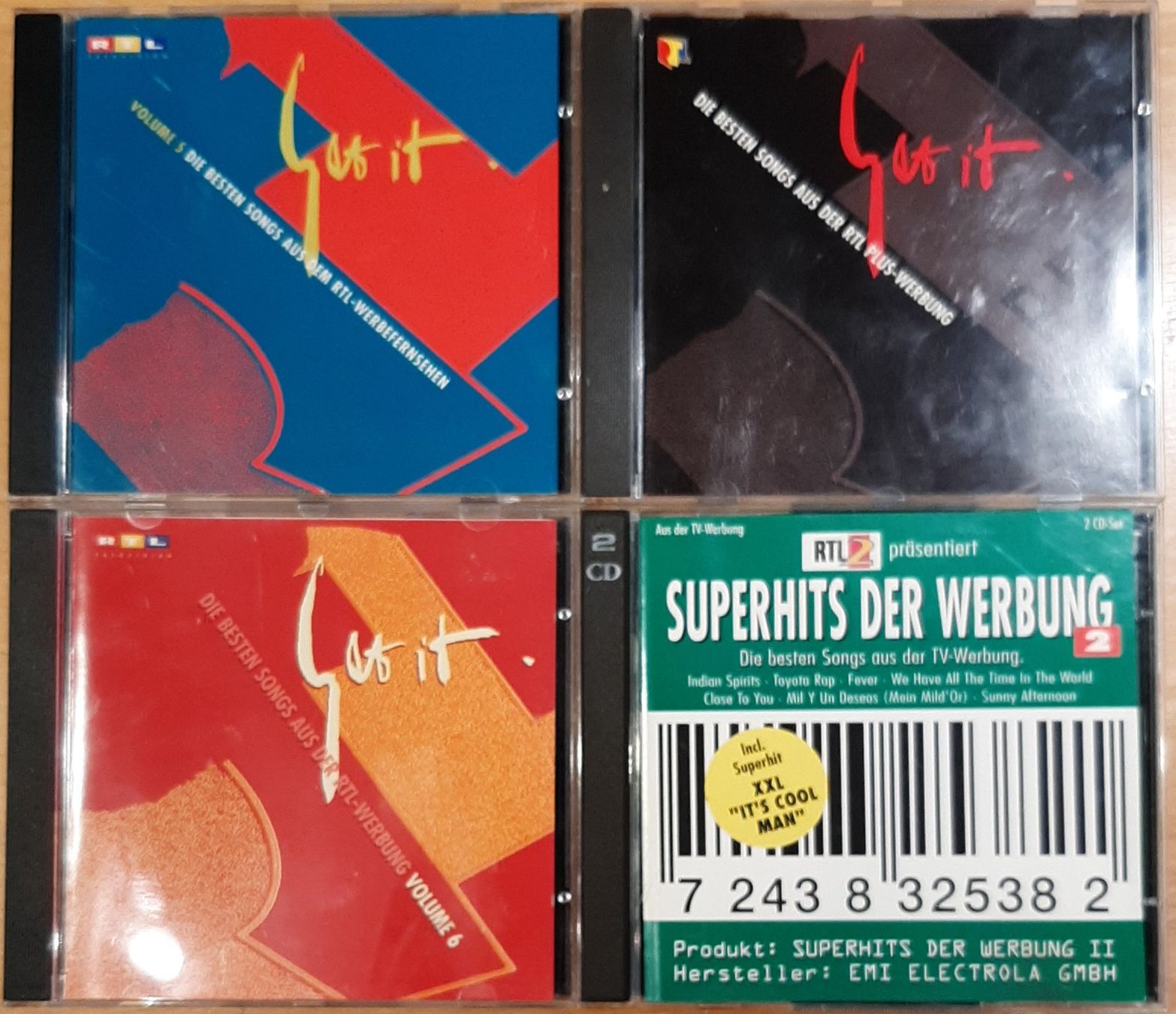 CD: Get It 1 + 5 + 6, Superhits Werbung, 4x Compilation Sampler – Usato da Amriswil venduto da Celini3