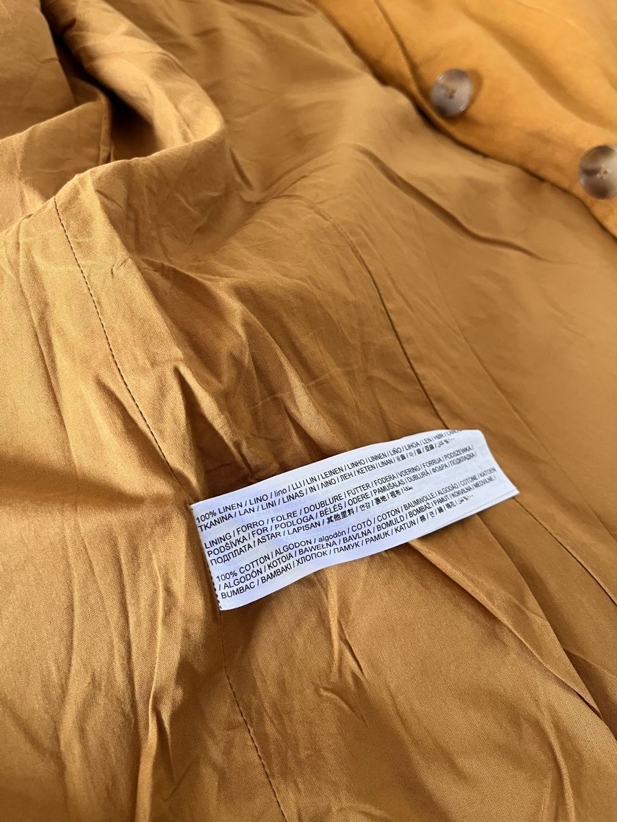 Mango Vestes: Mango Leinenblazer, Grösse M, Senfgelb – Neuf (Voir description) à Basel par fri_9wvb 4