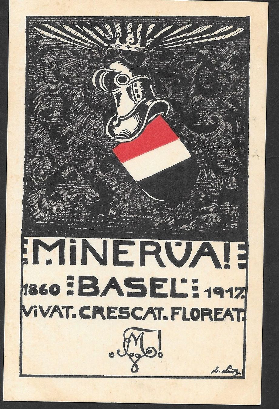 Cartoline postali: Studentenverbindung Minerva Basel 1917 – Usato da Olten venduto da clotaldi