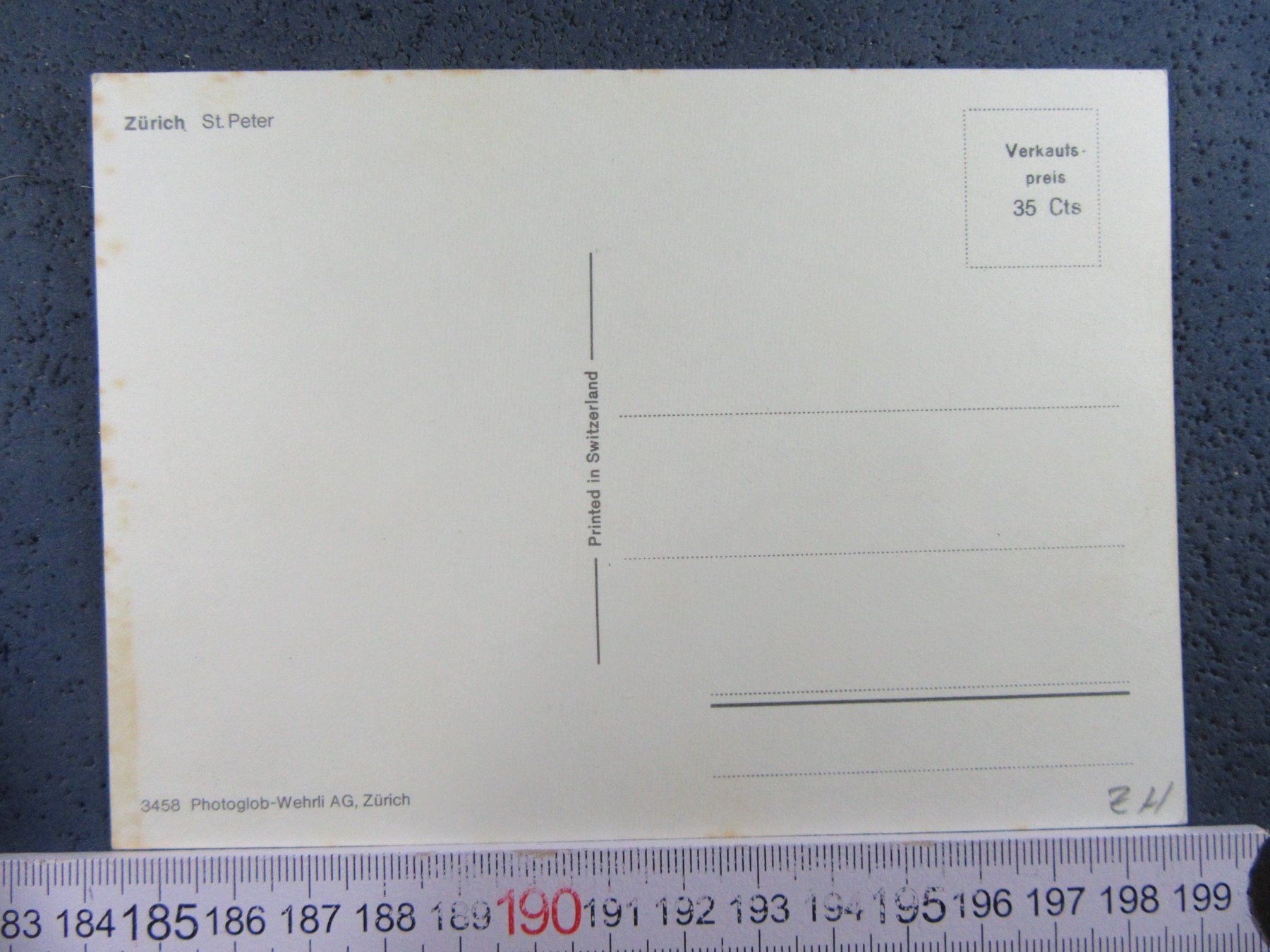 Cartoline postali: ZÜRICH ST.PETER ZH AK – Usato da Ettingen venduto da Hausi4711 1