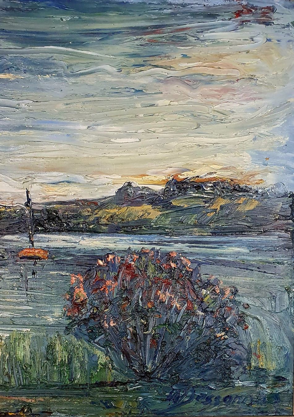 Tableaux: Grand format William Dessonnaz, Lac Neuchâtel – D'occasion à Servion par meno999 3