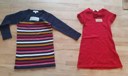 2er Set Mädchen Röckchen Kleid, etwas wärmer Grösse 110