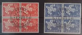 3966) 379-80, Europamarken 1961, ET im 4-Block Kt. 11.-