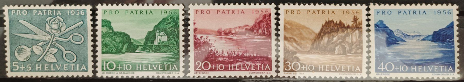 Alle Briefmarken: 1956 Pro Patria Satz postfrisch** – Gebraucht aus Dübendorf von goeggi79