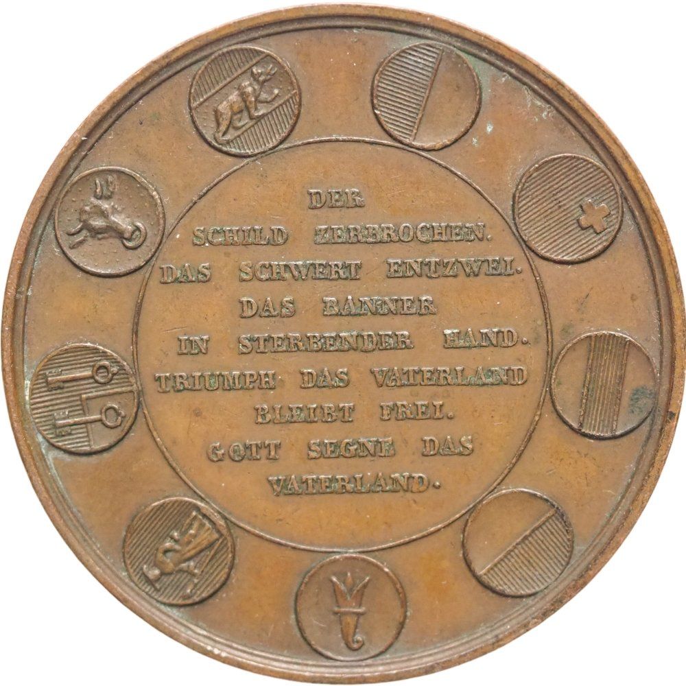 Medaillen: Schweiz Schützenmedaille Basel 1844 – Gebraucht aus Liestal von fibonaccis 1