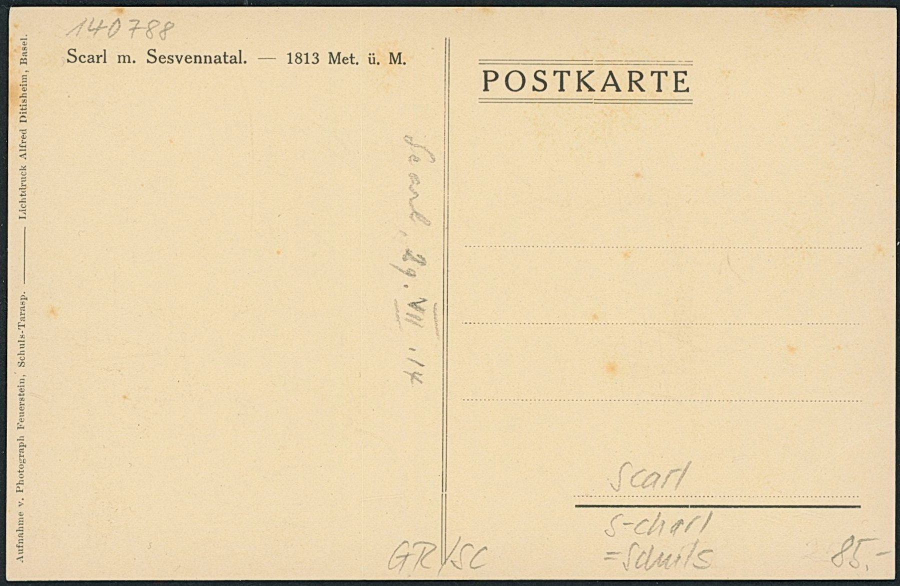 Cartoline postali: GR Scarl - S-charl - Schuls – Nuovo (secondo la descrizione) da Schindellegi venduto da masutka7 1