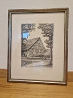 Willi Buck – „Rotes Haus“ Zuzwil SG – Original-Grafik (1977)