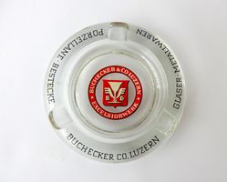 Aschenbecher aus Glas « Buchecker Co., Luzern » - Ø 12.5cm