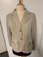 Beige übergangsjacke in angenehmen leichten Stoff Gr. 40