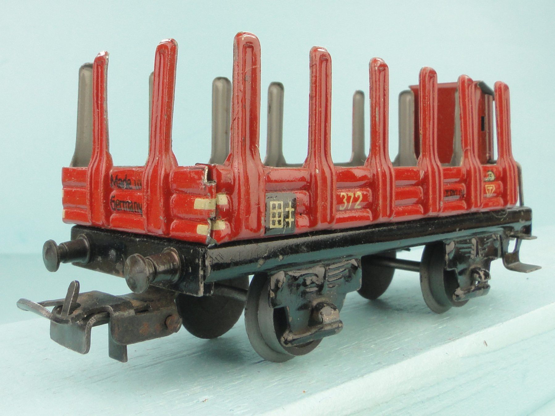 Märklin Modellini di ferrovie: Märklin 372 Rungenwagen, Blech – Usato da Bülach venduto da cann11 3