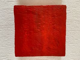Bild modern rot  18 x18 Papierkunst