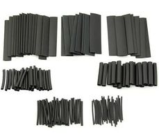 Assortiment de gaine thermo-rétractable - Noir 127 pièces
