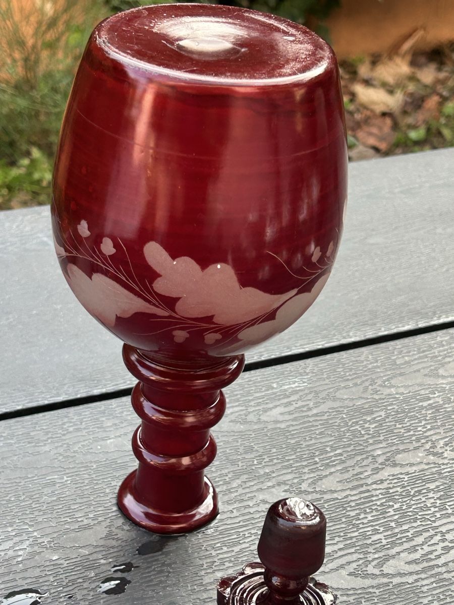 Caraffe: Wunderschönes Dekanterantik Rubinglas -Egermann – Usato da Losone venduto da del_yh97 5