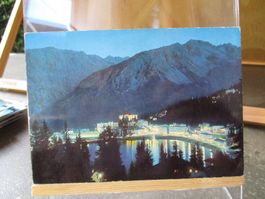 Arosa Obersee Mond Schein Postkarte  2