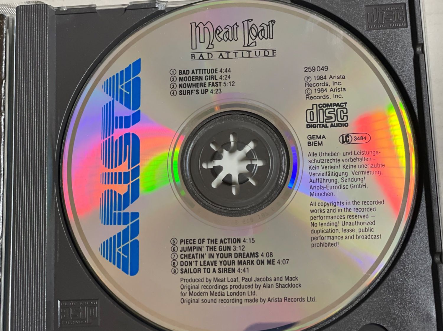CD: Meat Loaf - Bad Attitude – Usato da Muri b. Bern venduto da AdidasCollector 3