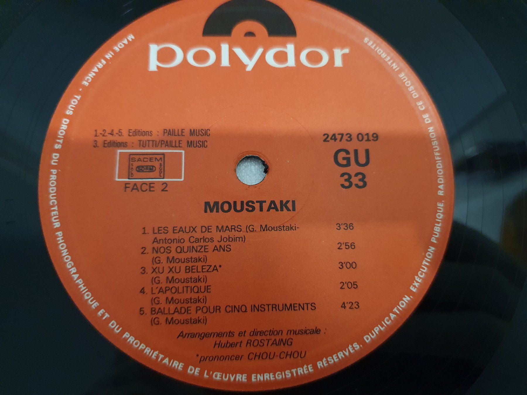 Dischi in vinile: Moustaki – Moustaki (Déclaration) – Usato da Uster venduto da Vinyl-Leidenschaft 6