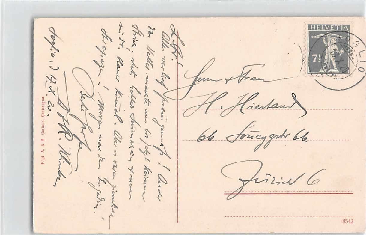 Cartoline postali: Saluti da SOGLIO 1920 – Usato da Winterthur venduto da SchatzchischtliWinti 1