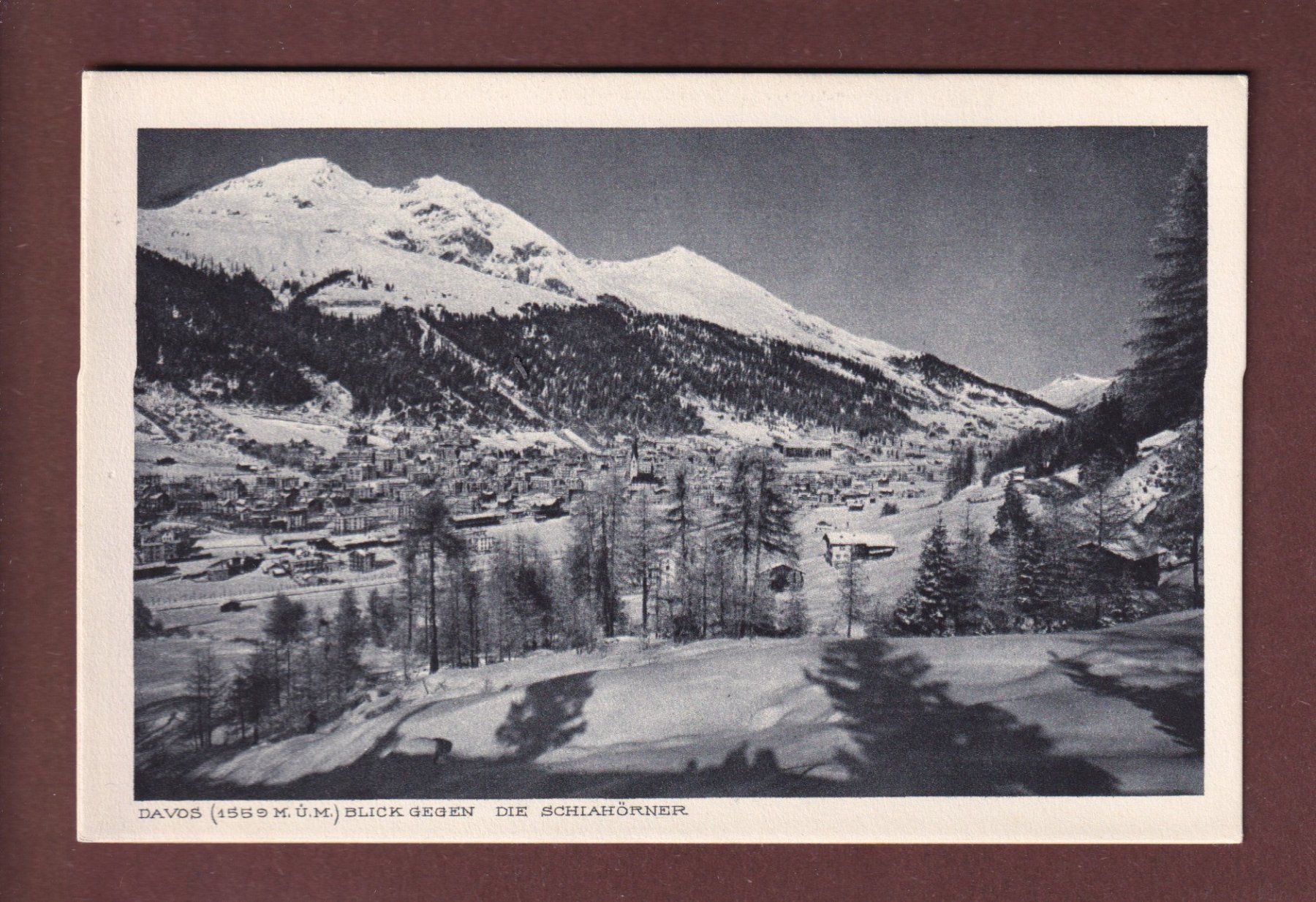 Cartoline postali: DAVOS - Schiahörner – Usato da Pully venduto da nicecards-shop