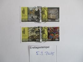 Zusammenhängende Ersttagsstempel 2015