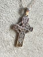 Elegante Silberkette mit Kreuz Anhänger - Herz (48cm)