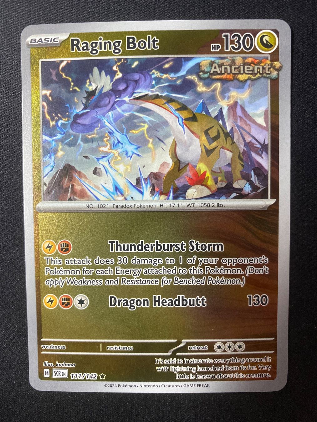 Pokémon Sammelbilder & Trading cards: Raging Bolt 111 RH - Furienblitz - Stellar Crown - EN – Neu (gemäss Beschreibung) aus Hausen AG von Shrade