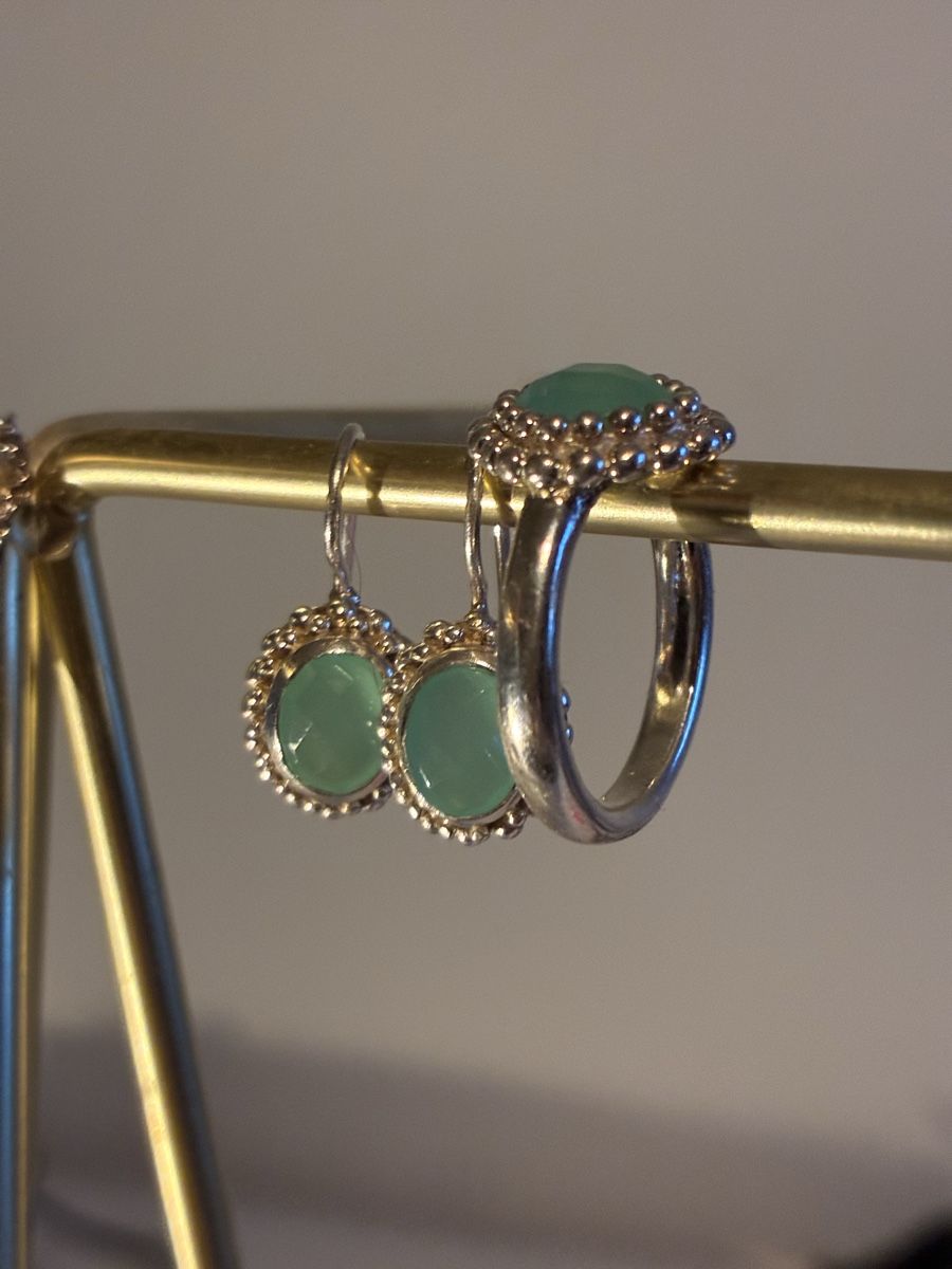 Anelli: Silber Ring und passende Ohrringe 925 mit – Usato da Luzern venduto da Jasminka94 1