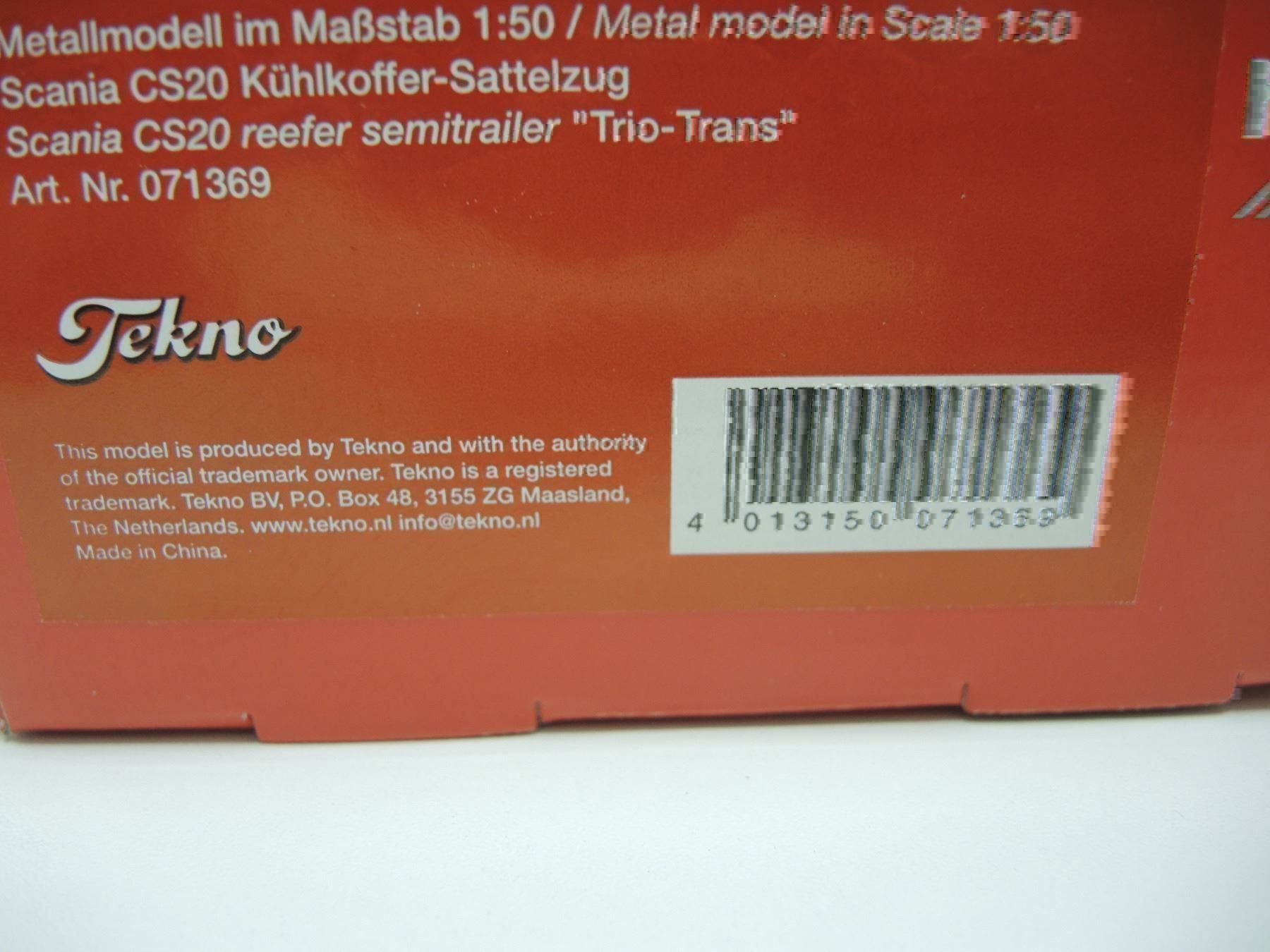 Tekno Kit di modellismo & Modellini statici: Tekno Scania Trio Trans – Nuovo e nell'imballaggio originale da Dagmersellen venduto da FBM-Bacheli 2
