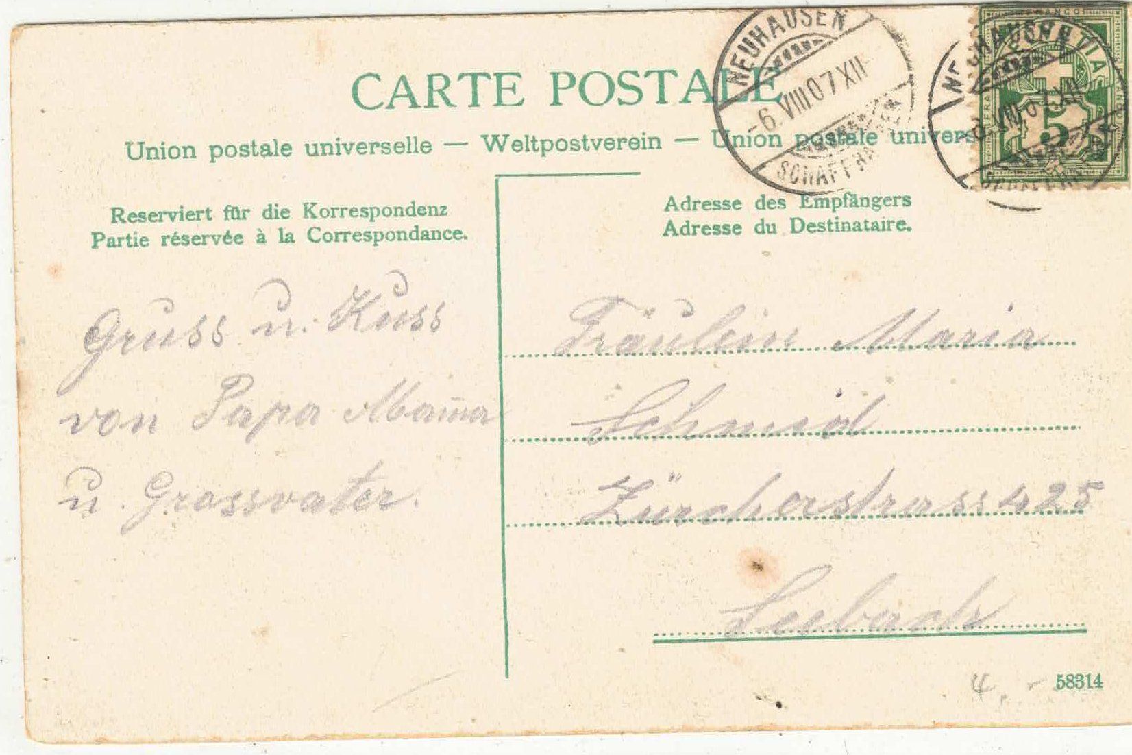 Cartoline postali: Rheinfall mit beng. Beleuchtung - Litho – Usato da Ettingen venduto da Kartenplanet 1
