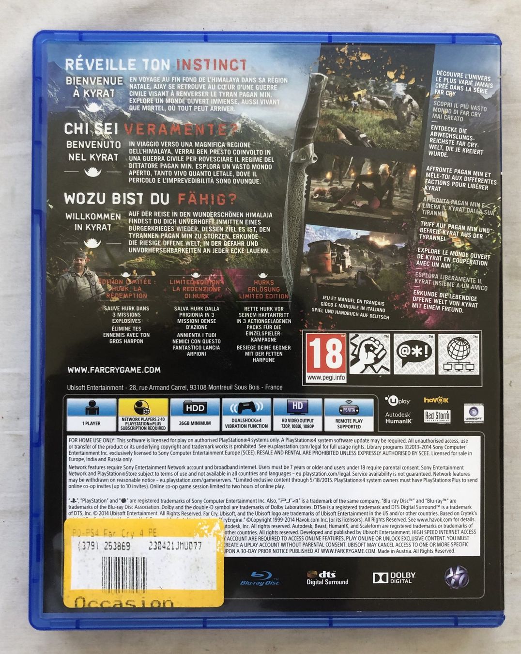 Giochi: PS4 - FARCRY 4 [Limited Edition] – Usato da Schaffhausen venduto da durruti 2