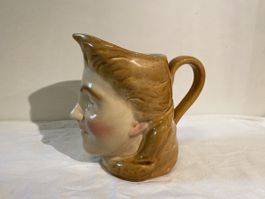 Seltene antike Gesichts-Krug-Kanne, Vintage Keramik Krug!