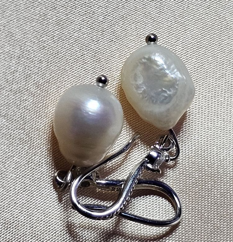 Ohrringe & -stecker: Ohringe mit echten Barockperlen c.a. 10mm, 925 versilbert – Neu (gemäss Beschreibung) aus Grenchen von maretop 5
