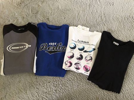 4x Langarmshirt Teenager