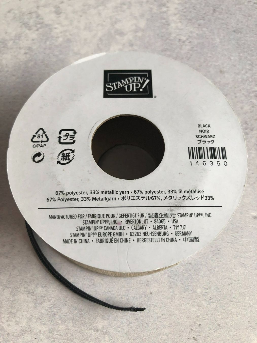 Nastri decorativi: Zierschnur schwarz - Stampin Up A – Usato da Neukirch (Egnach) venduto da muolen 1