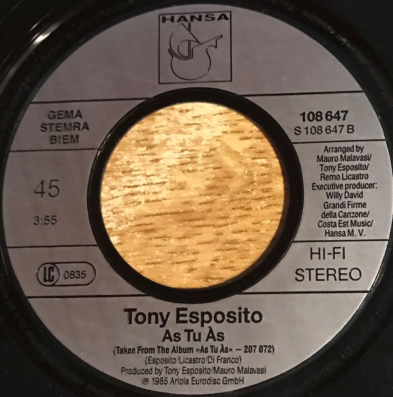 Dischi in vinile: TONY ESPOSITO - PAPA CHICO – Usato da Bussigny venduto da vinyl-pas-cher 3
