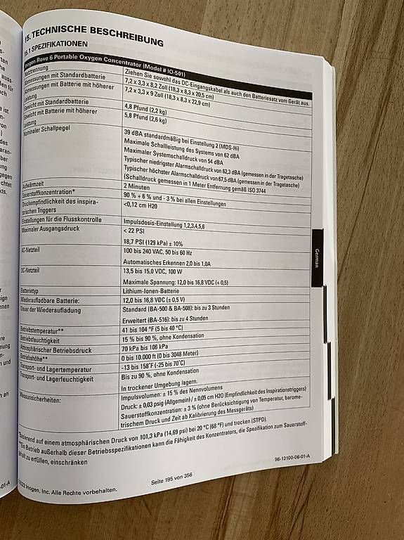 Attrezzature mediche: Portables Sauerstoffgerät Inogen Rove 6 – Usato da Münsingen venduto da Belpbergstrasse67 4