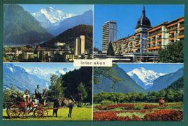 Interlaken, 1973, 4 Ansichten, gelaufen