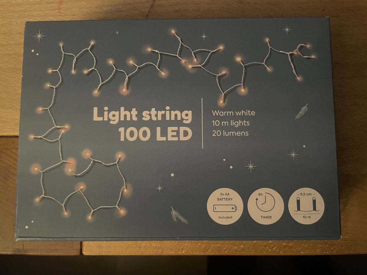 Ghirlande e barre luminose: Lichterkette 100 LED warm weiss NEU – Nuovo e nell'imballaggio originale da Reinach BL venduto da Vrenyk