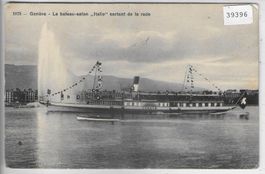 Geneve - Le bateau-salon "Italie" sortant de la rade