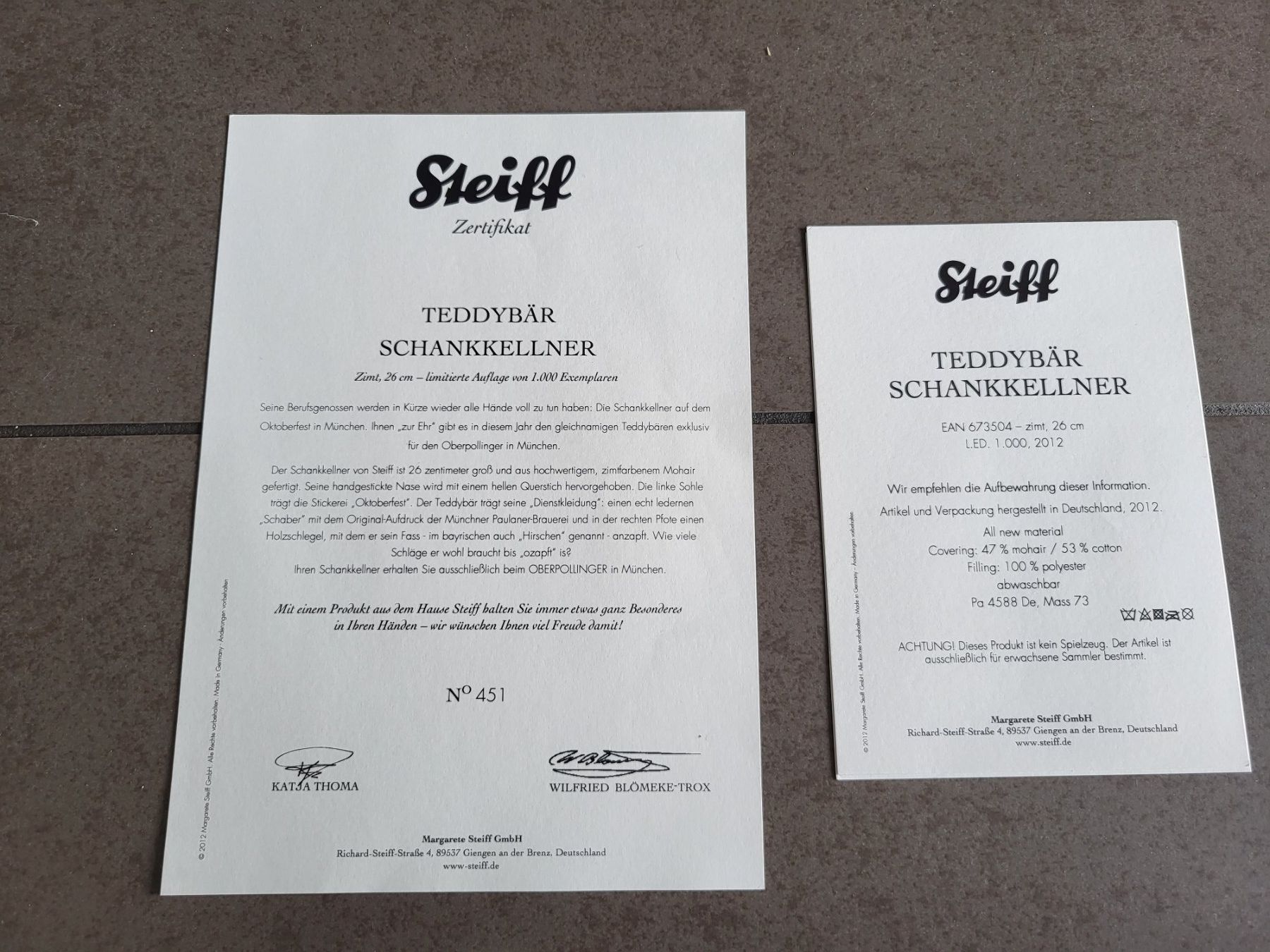 Steiff Spielzeuge: Steiff Teddy – Neu (gemäss Beschreibung) aus Zürich von Orchidee 8