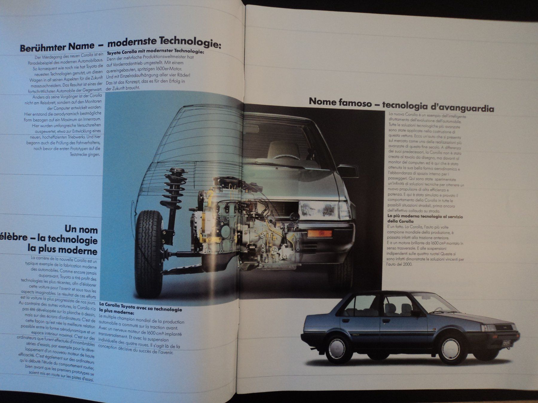 Toyota Documenti: Prospekt Toyota Corolla 1984 – Usato da Schwarzenburg venduto da modelCARama 3