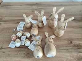 Ab 10.-🔥Holz Hase/Eier Deko Figuren neu NP 114.-