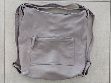 my biba leather bag grau