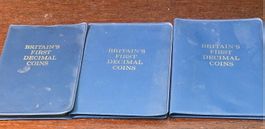 3x Großbritannien Kursmünzensätze – "Britain's First Decimal