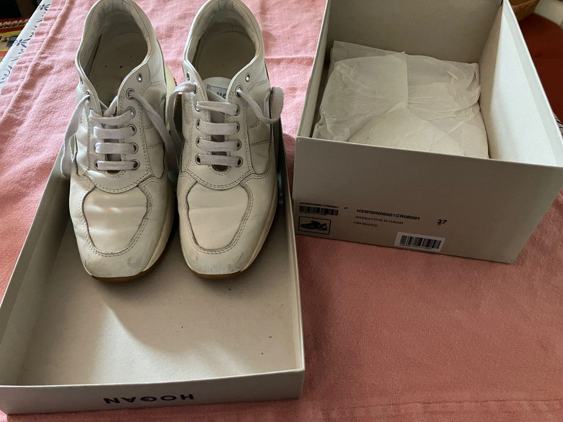 Hogan Damenschuhe: Sneakers Hogan Interactive in pelle chiara n.37 – Gebraucht aus Melano von H-Sara