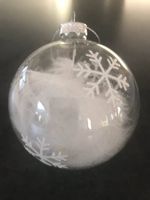 18 boules de Noël transparentes avec plume à l'intérieur